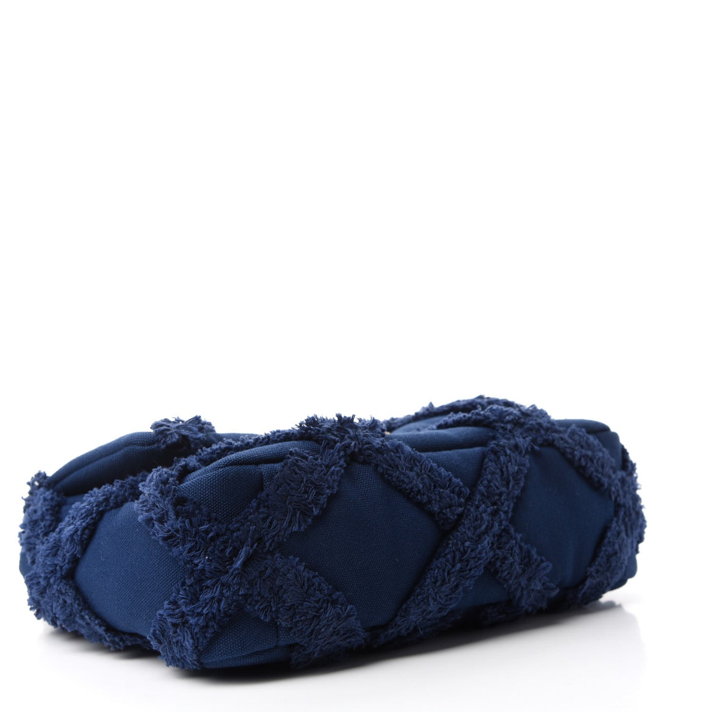 Cotton Canvas Quilted Medium Chanel 19 Flap Navy Blue