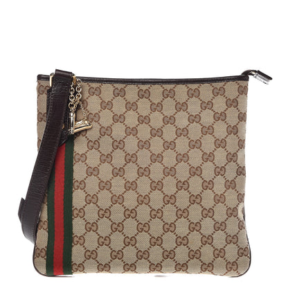 Gucci Monogram Web Jolicoeur Charms Messenger Dark Brown 1 of 8