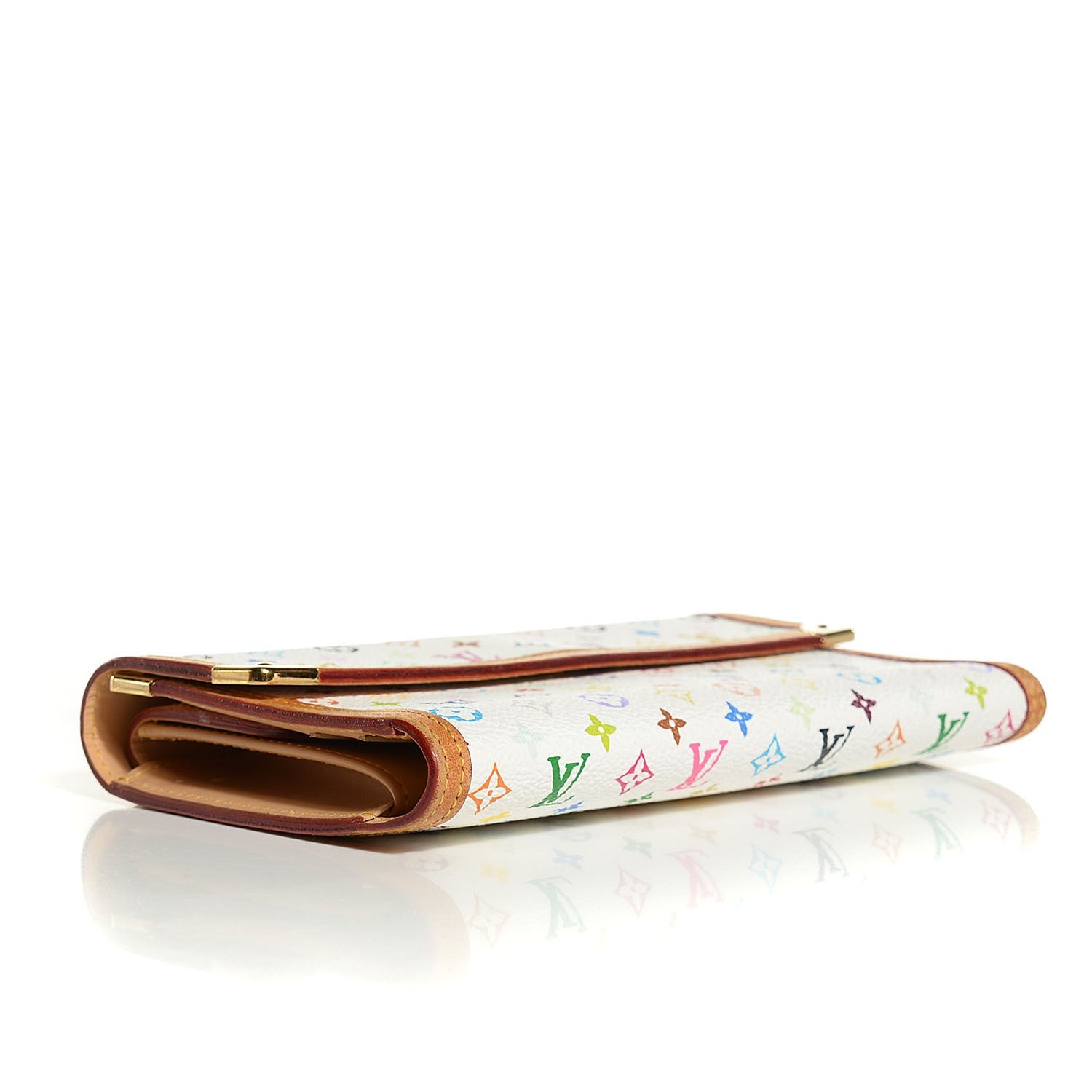 Louis Vuitton Monogram Multicolor Porte Tresor International Wallet White 4 of 8