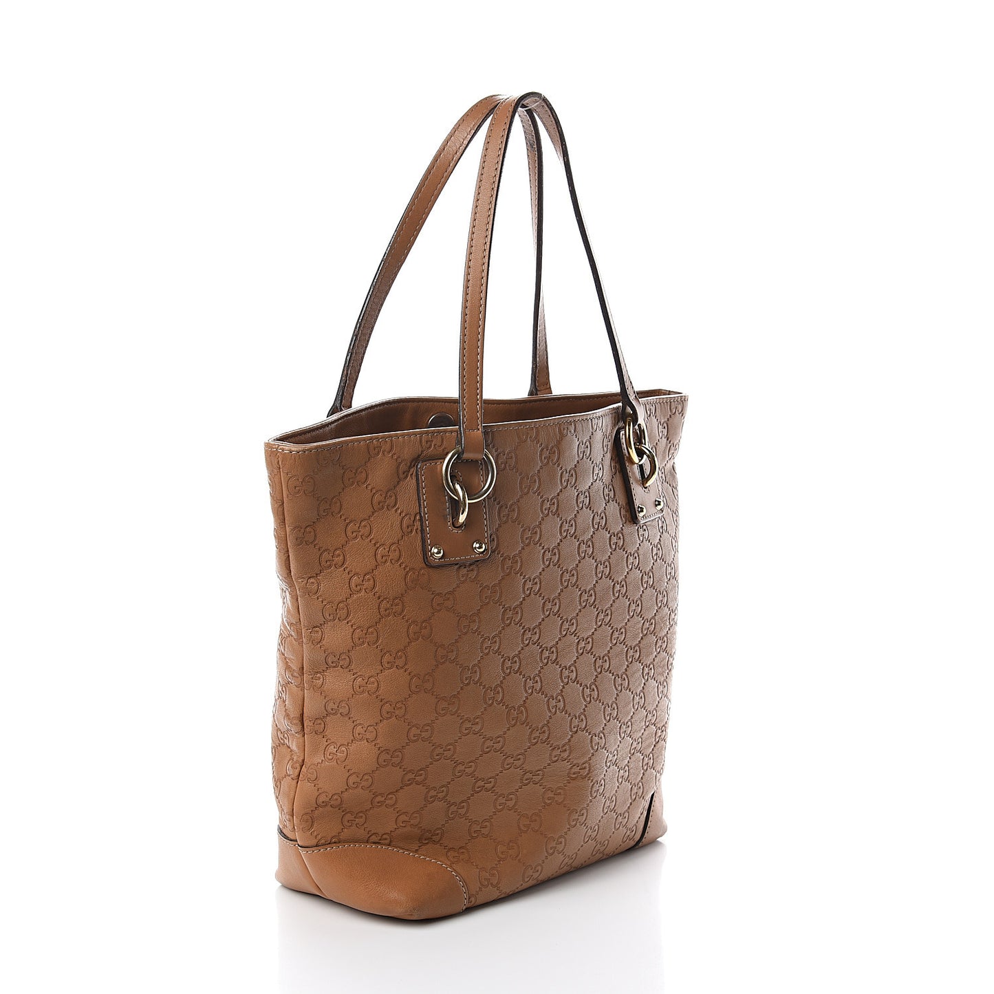 Guccissima Medium Charm Tote Light Brown