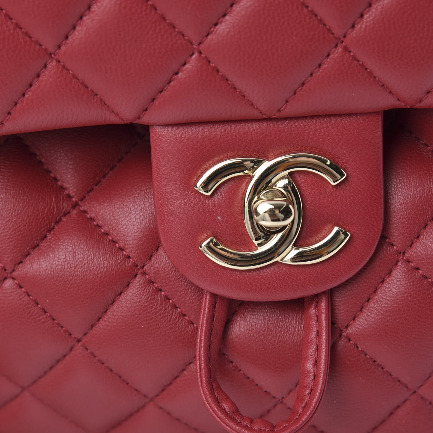 Lambskin Quilted Small Urban Spirit Backpack Red