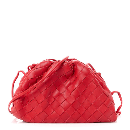 Bottega Veneta Nappa Intrecciato The Mini Pouch Bright Red 1 of 11