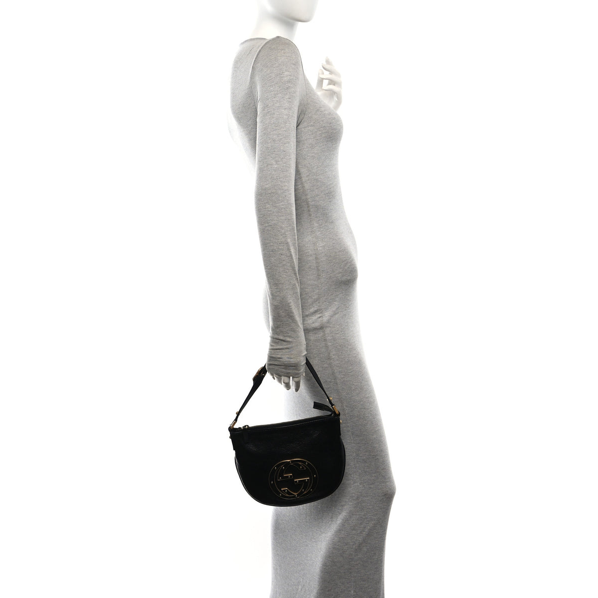 Gucci Calfskin Small Blondie Hobo Black 2 of 10