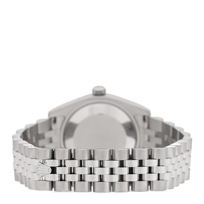 Rolex Stainless Steel 18K White Gold Diamond 31mm Oyster Perpetual Datejust Watch Black 178274 3 of 5