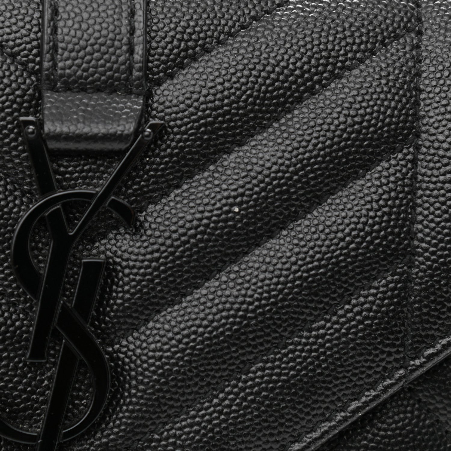 Saint Laurent Grain De Poudre Textured Mixed Matelasse Triquilt Small Monogram Satchel Black 12 of 14