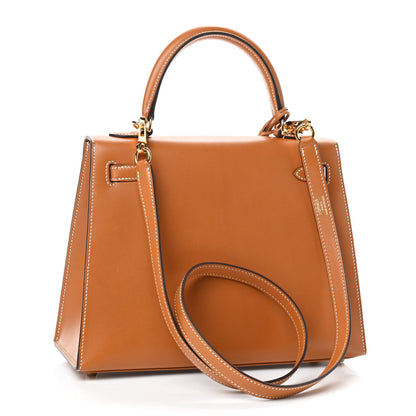 Hermes Veau Butler Kelly Sellier 25 Natural Sable 3 of 12