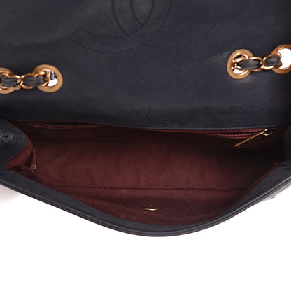 Chanel Calfskin Stitched Two Tone Flap Blue 6 of 23