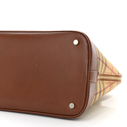 Burberry Haymarket Check Top Handle Crossbody Brown 10 of 20