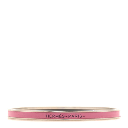 Hermes Enamel Extra Narrow Uni Bracelet 70  Rose Velours 1 of 5