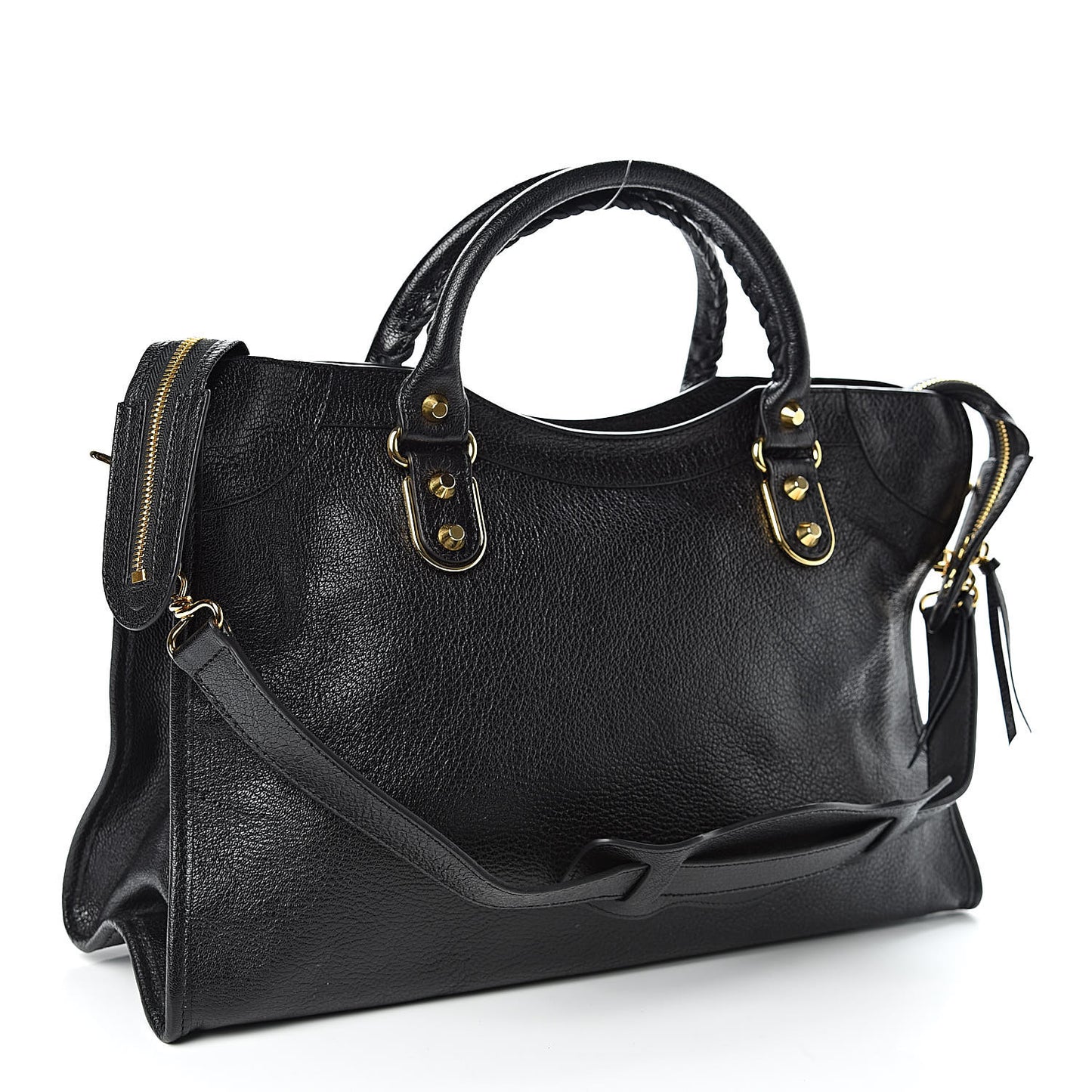 Chevre Gold Metallic Edge Hardware City Black