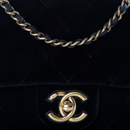Chanel Velvet Quilted Mini Rectangular Flap Black 12 of 13