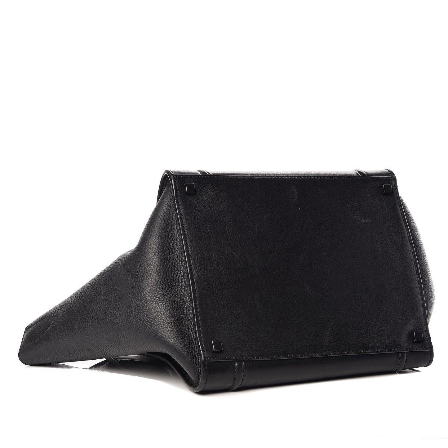 Grained Calfskin Medium Phantom Luggage Black