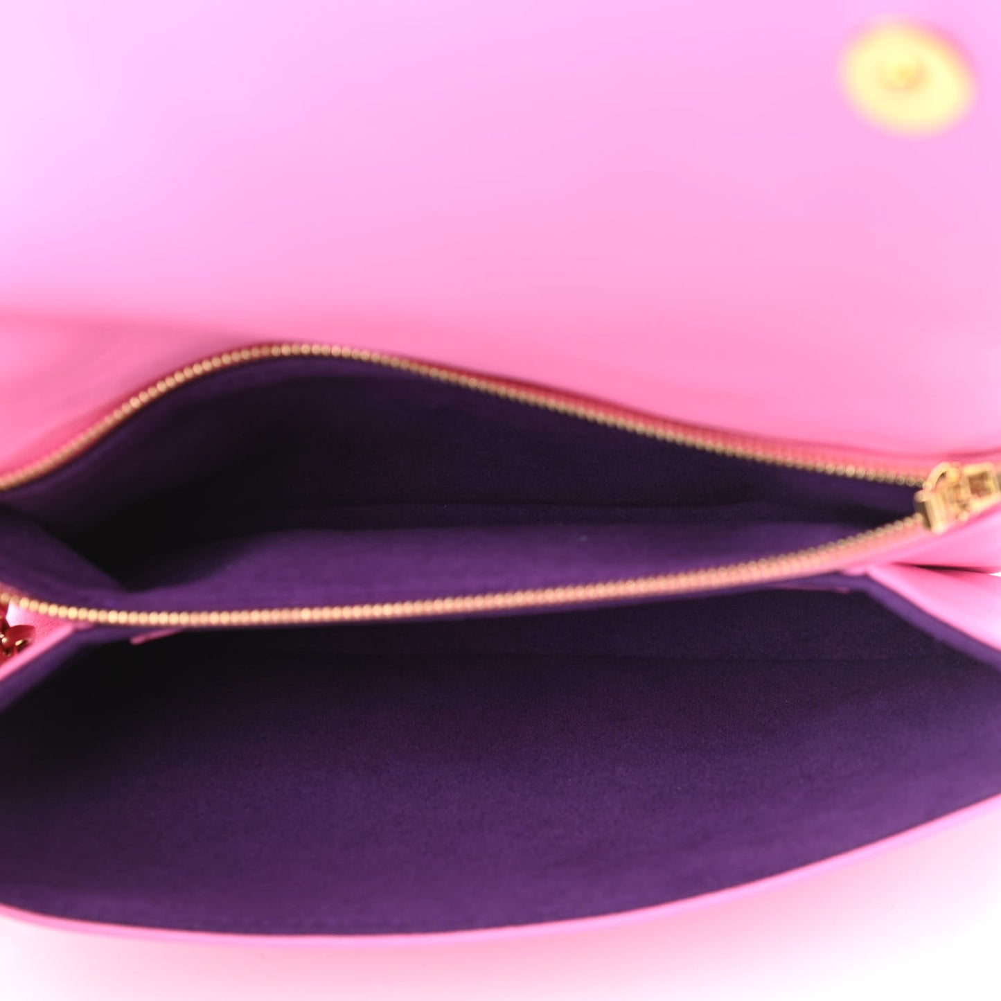 Lambskin Embossed Monogram Vuittamins Pochette Coussin Rose Violet