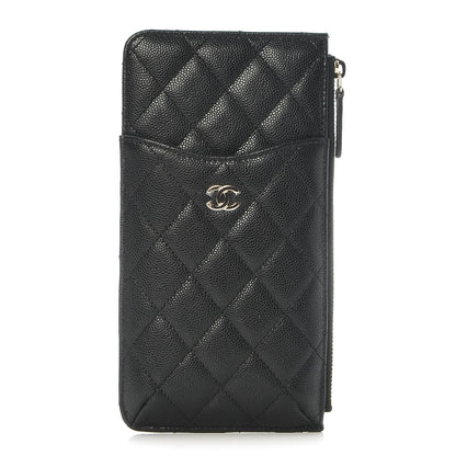Chanel Caviar Quilted Classic Flat Wallet Pouch Black 1 of 9