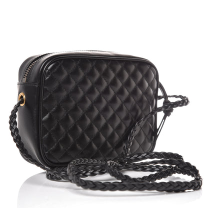 Gucci Calfskin Trapuntata Web Mini GG Shoulder Bag Black 3 of 8