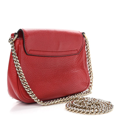 Gucci Pebbled Calfskin Small Soho Flap Crossbody Red 3 of 9