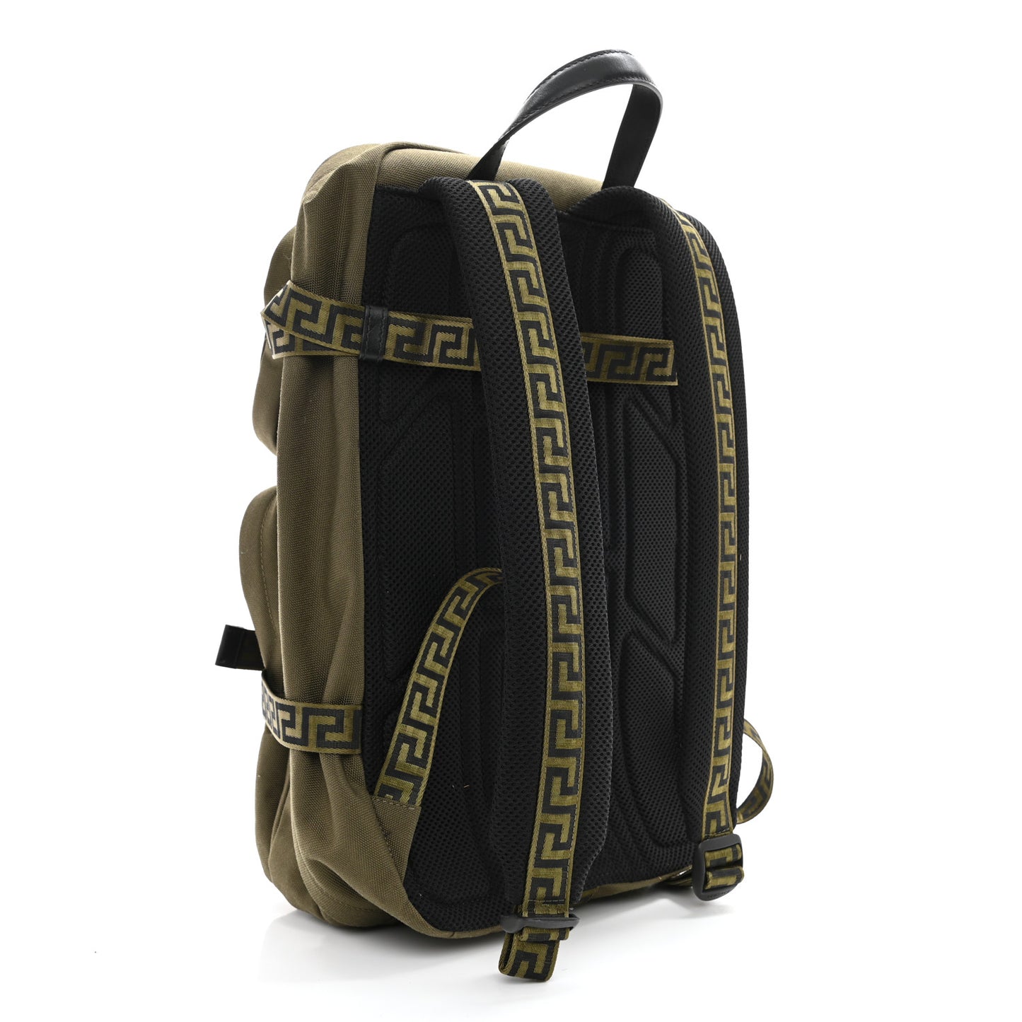 Canvas La Greca Logo Backpack Green