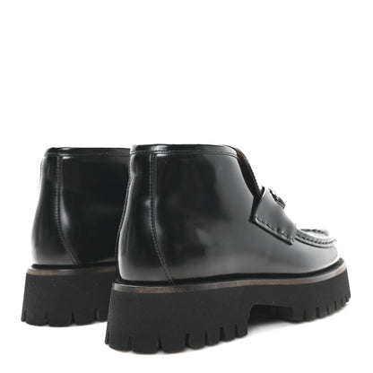 Gucci Cordovan Lux Womens Horsebit Platform Ankle Boots 37.5 Black 5 of 9
