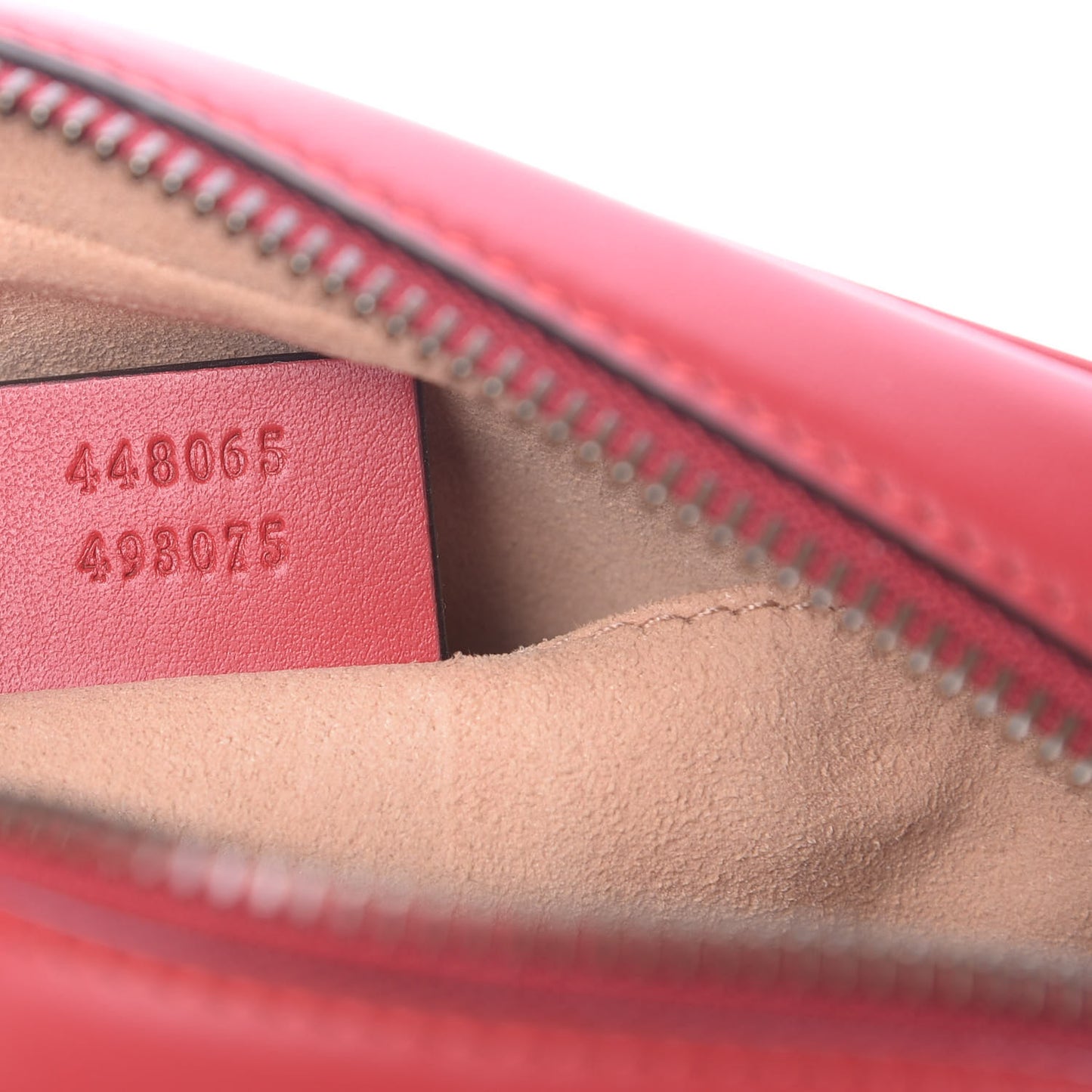 Calfskin Matelasse Mini GG Marmont Chain Shoulder Bag Hibiscus Red