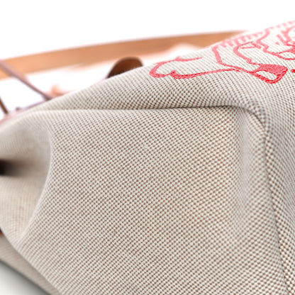Hermes Vache Hunter Toile Pegase Pop Herbag Zip Retourne 31 PM Capucine Ecru 21 of 23
