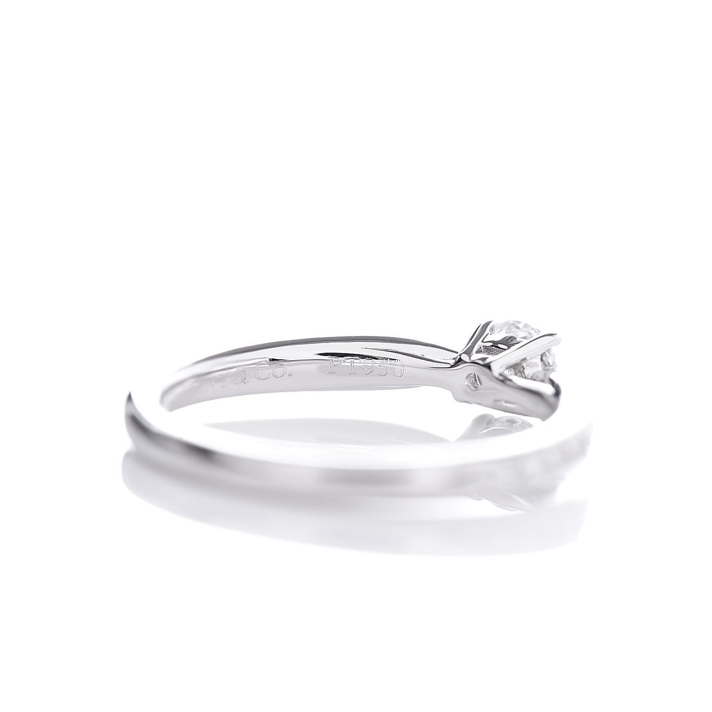 Platinum Diamond .20ct Round Brilliant Harmony Engagement Ring 47 4