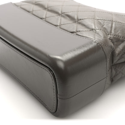 Chanel Aged Calfskin Quilted Medium Gabrielle Hobo Grey 10 of 10