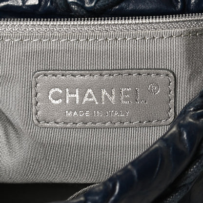 Chanel Calfskin Ultra Stitch Oversize Flap Navy 6 of 10