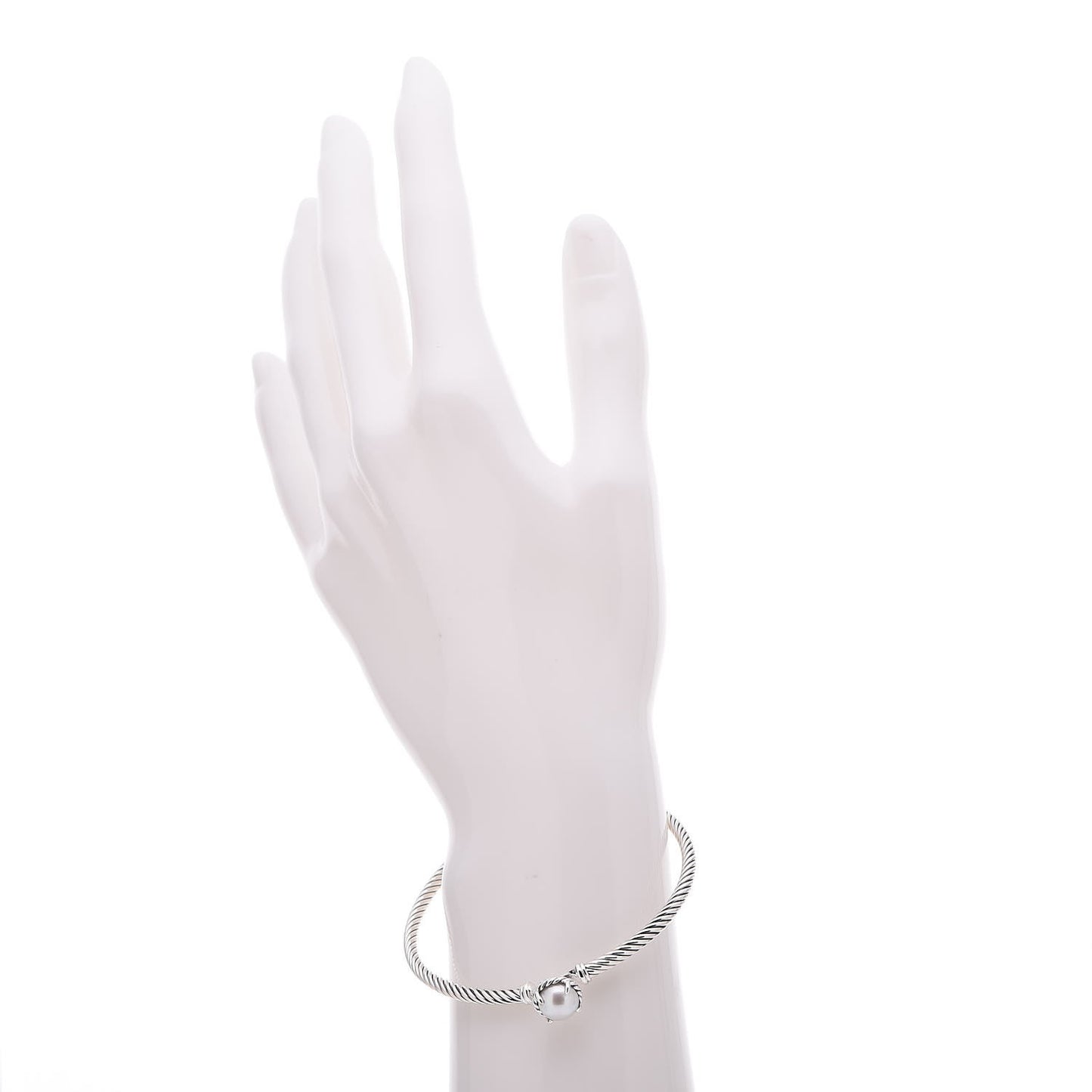 Sterling Silver Pearl 3mm Chatelaine Bracelet