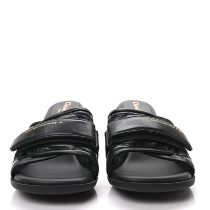 Christian Dior Calfskin Cannage Quilted Dio(r)evolution 80mm Slide Sandals 37 Black 2 of 9