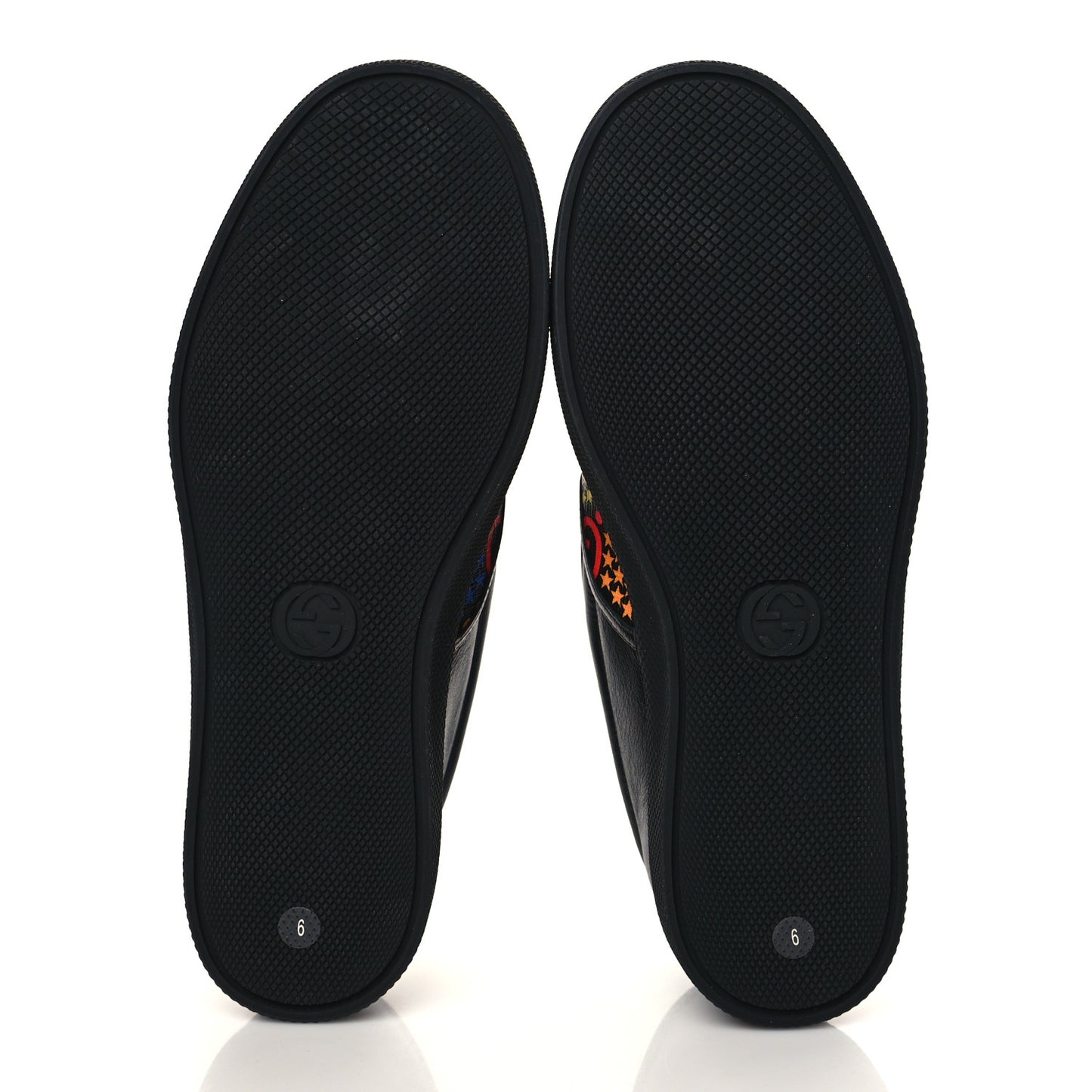 GG Supreme Monogram Psychedelic Mens Sneakers 6 Black Multicolor