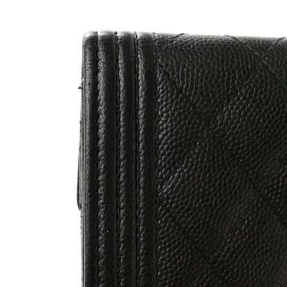 Chanel Caviar Quilted Boy Flap Card Holder So Black 10 of 11