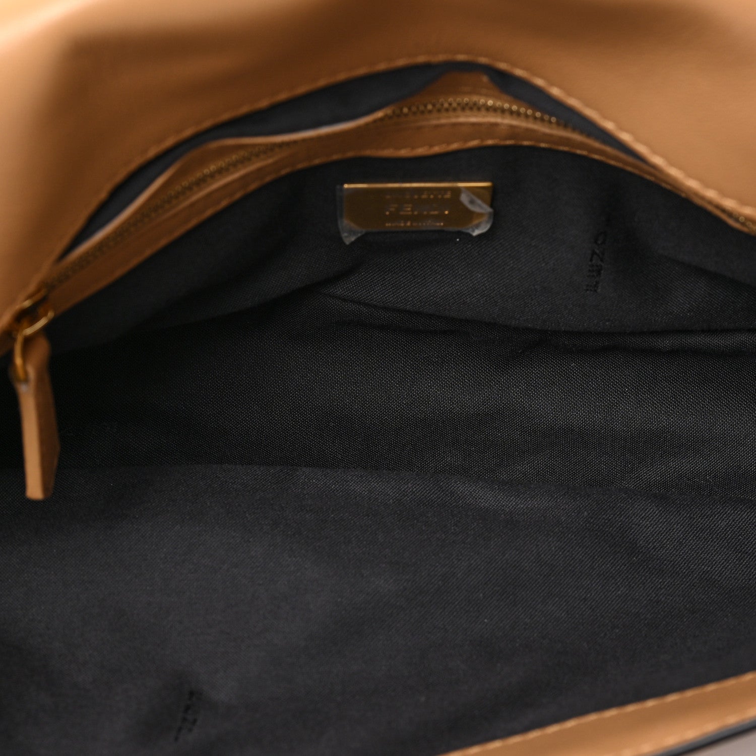 Fendi Nappa FF 1974 Embossed Baguette Miele Scuro 4 of 6