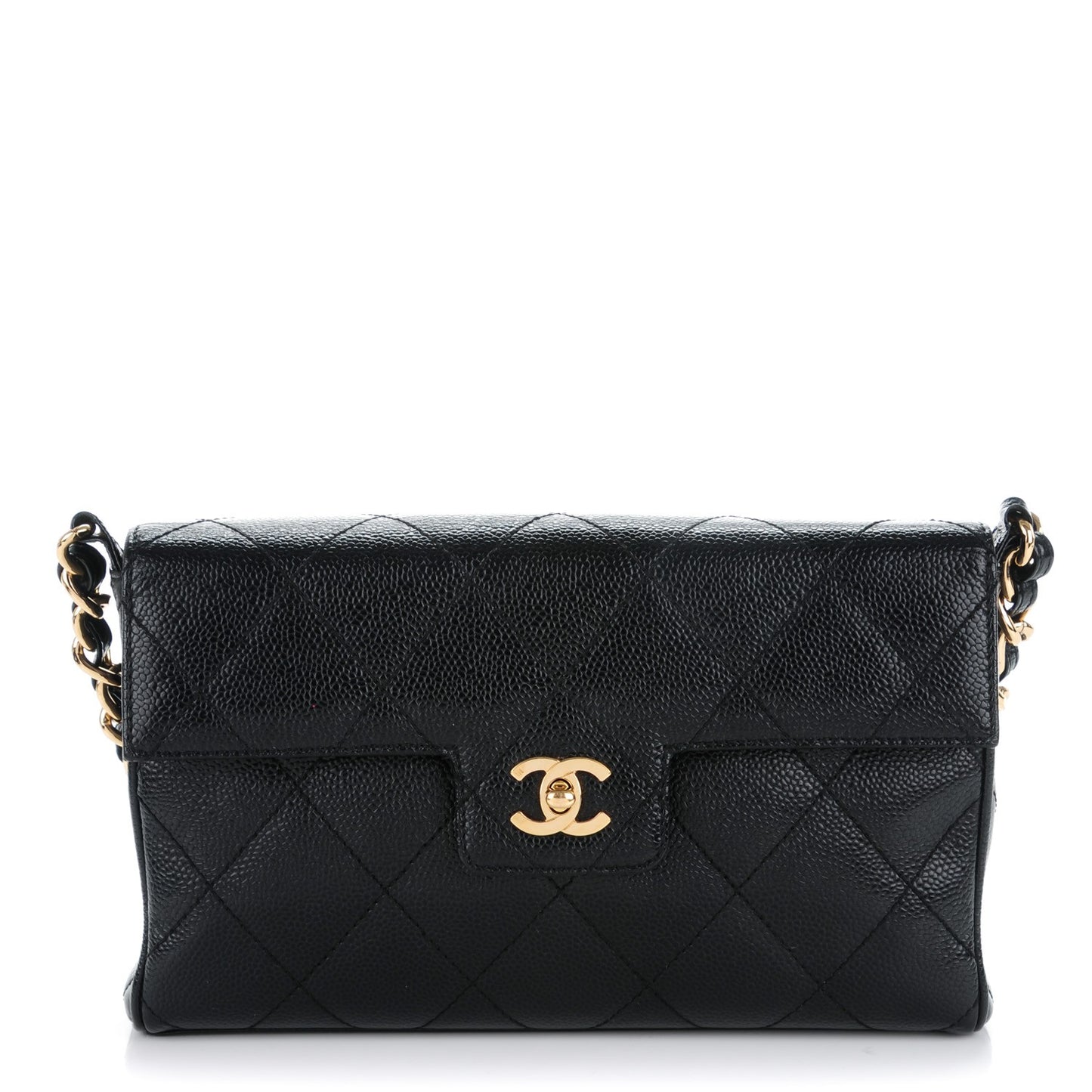Caviar Quilted Medium Single Flap Black