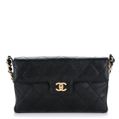 Chanel Caviar Quilted Medium Single Flap Black 1 of 8