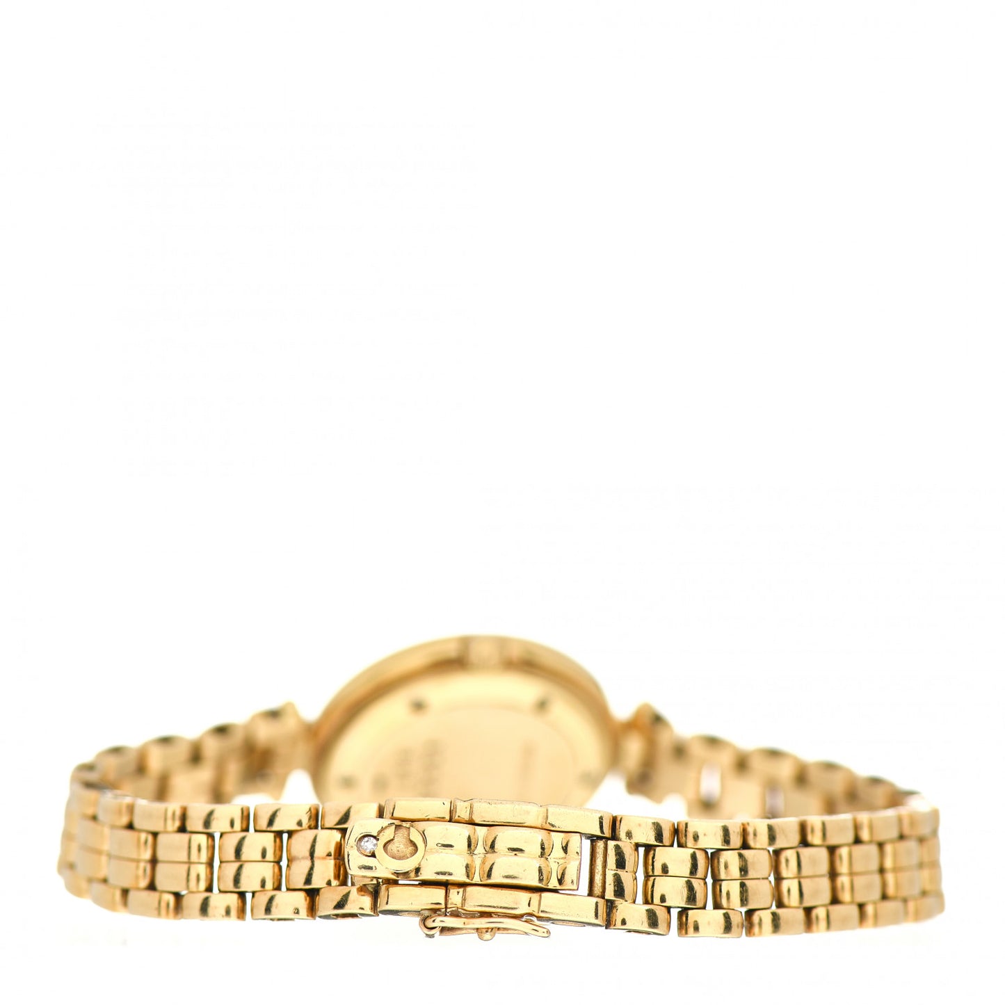 18K Yellow Gold Diamond Bezel 22mm Quartz Watch