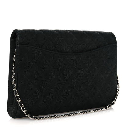 Chanel Iridescent Caviar Quilted Clutch With Chain Flap Black 3 of 12
