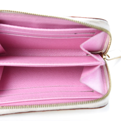 Louis Vuitton Monogram Multicolor Zippy Coin Purse Wallet White Litchi 5 of 9