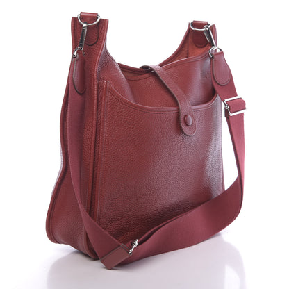 Hermes Taurillon Clemence Evelyne III GM Rouge Garance 3 of 10