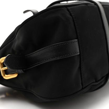 Prada Tessuto Nylon Soft Calfskin Shopping Satchel Black 9 of 16
