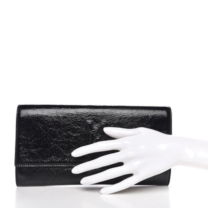 Saint Laurent Textured Patent Monogram Small Belle De Jour Clutch Black 2 of 6