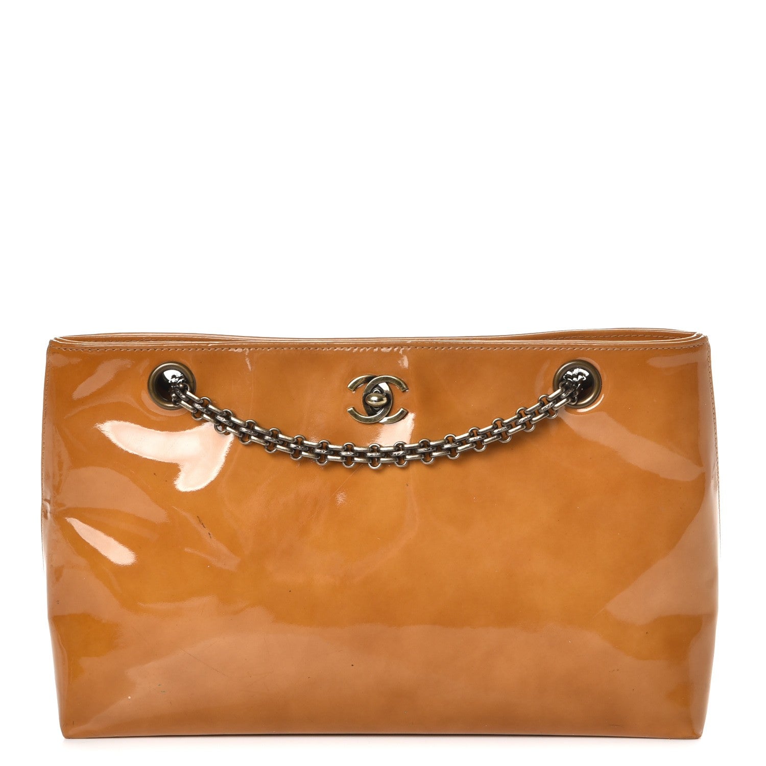 Chanel Patent Bijoux Chain Shoulder Bag Yellow 1 of 14
