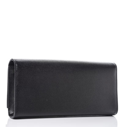 Saint Laurent Grain De Poudre Monogram Cassandre Clutch Black 3 of 10
