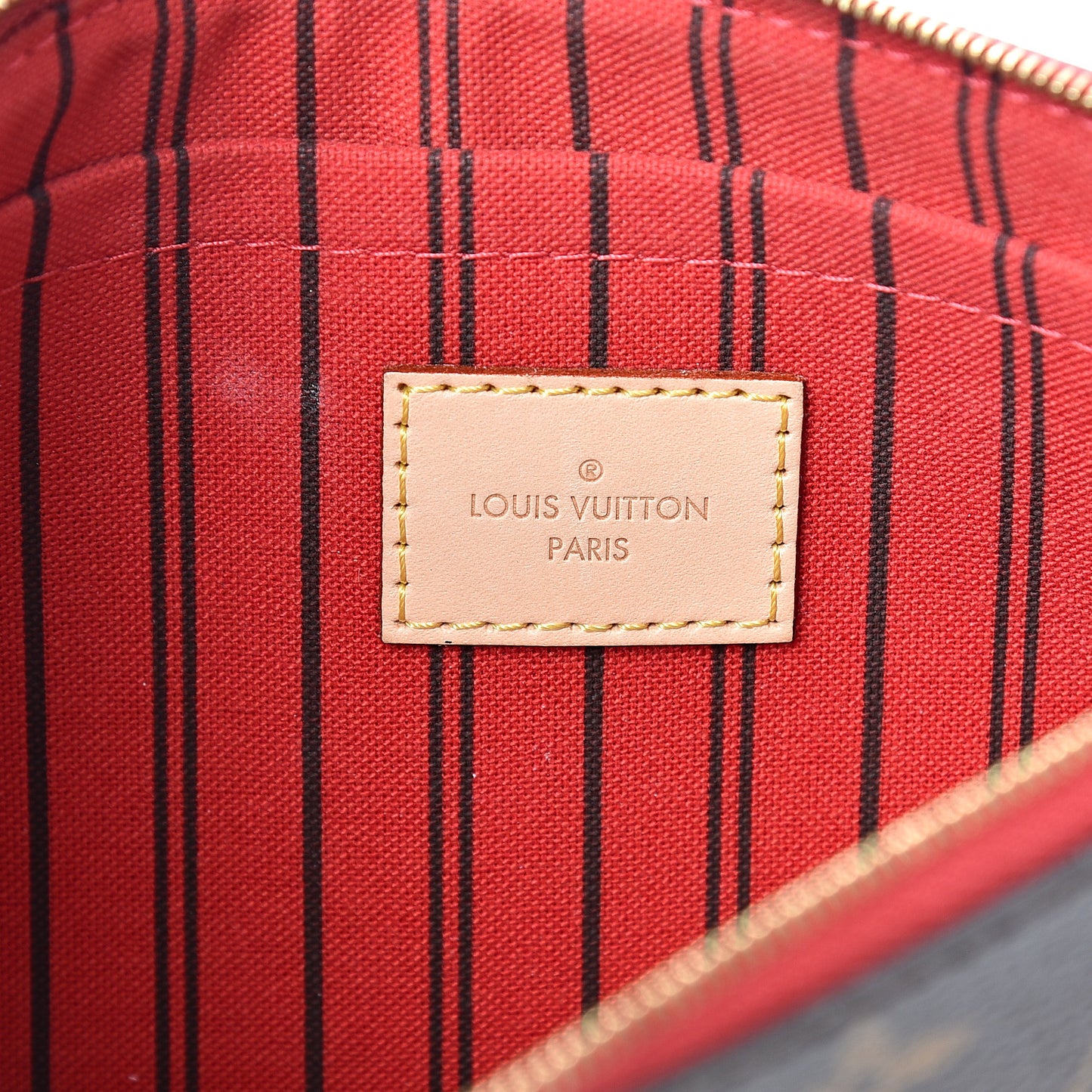 Monogram Neverfull MM GM Pochette Cherry