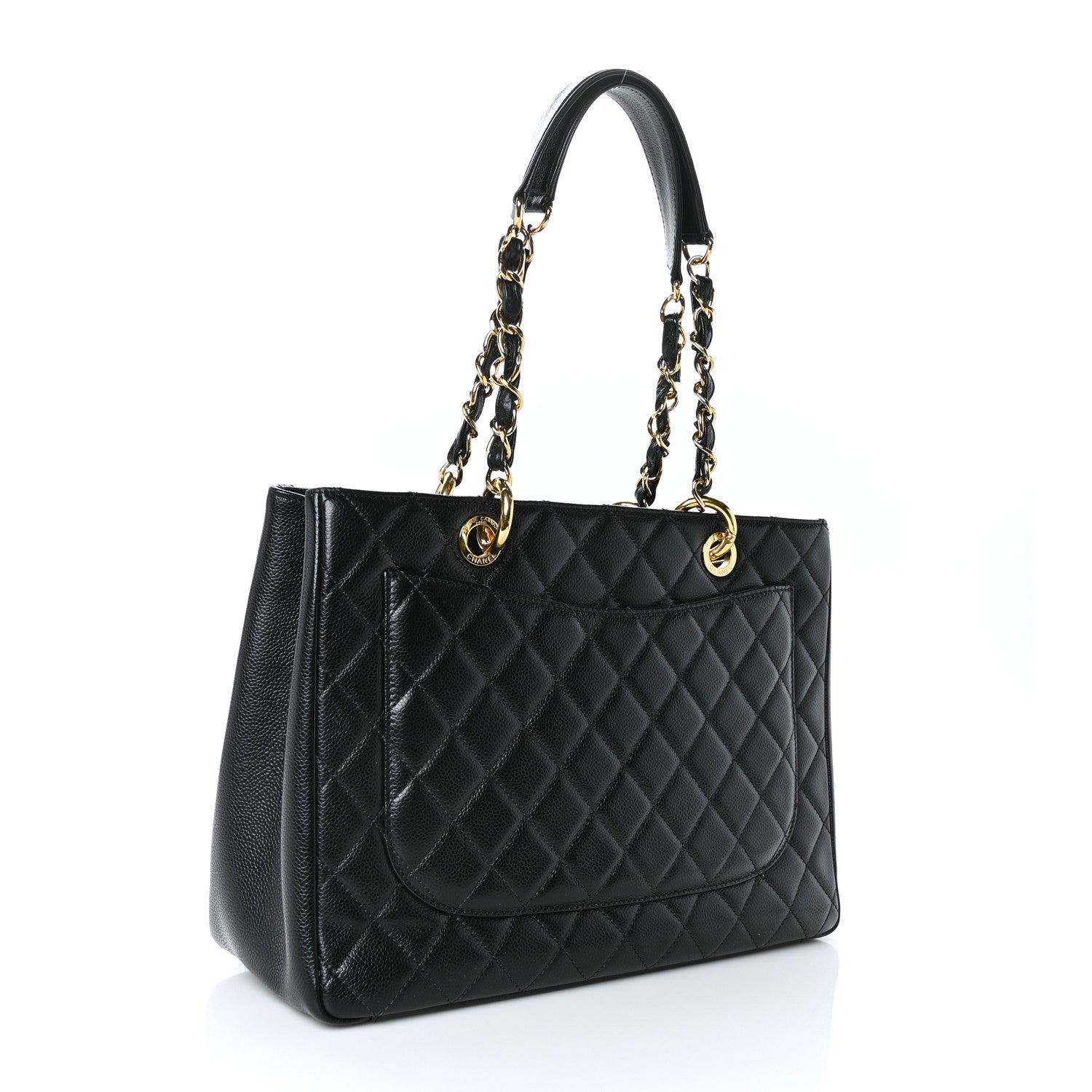 Chanel Caviar Quilted Grand Shopping Tote GST Black 3 of 11
