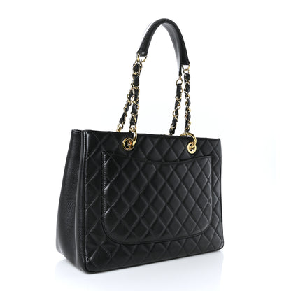 Chanel Caviar Quilted Grand Shopping Tote GST Black 3 of 11