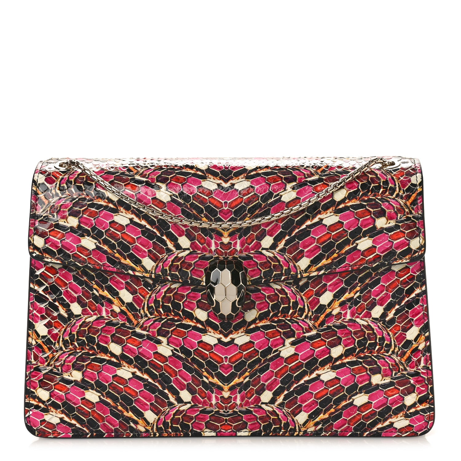 Bulgari Elaphe Serpenti Forever Crossbody Bag Black Multicolor 1 of 9