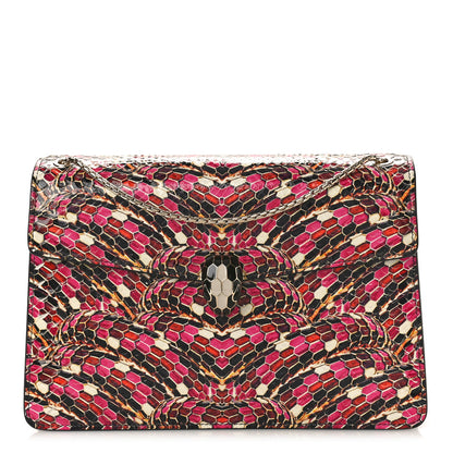 Bulgari Elaphe Serpenti Forever Crossbody Bag Black Multicolor 1 of 9
