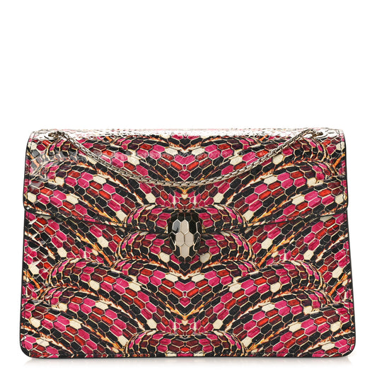 Elaphe Serpenti Forever Crossbody Bag Black Multicolor