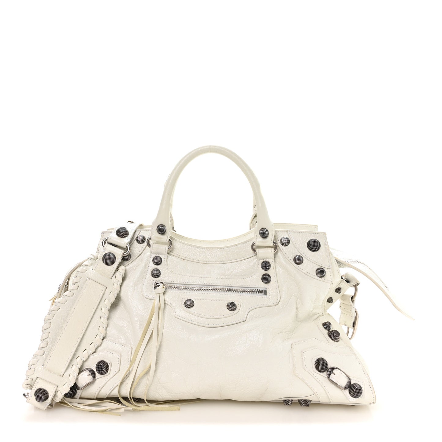 Agneau Arena Neo Cagole City Handbag Optic White