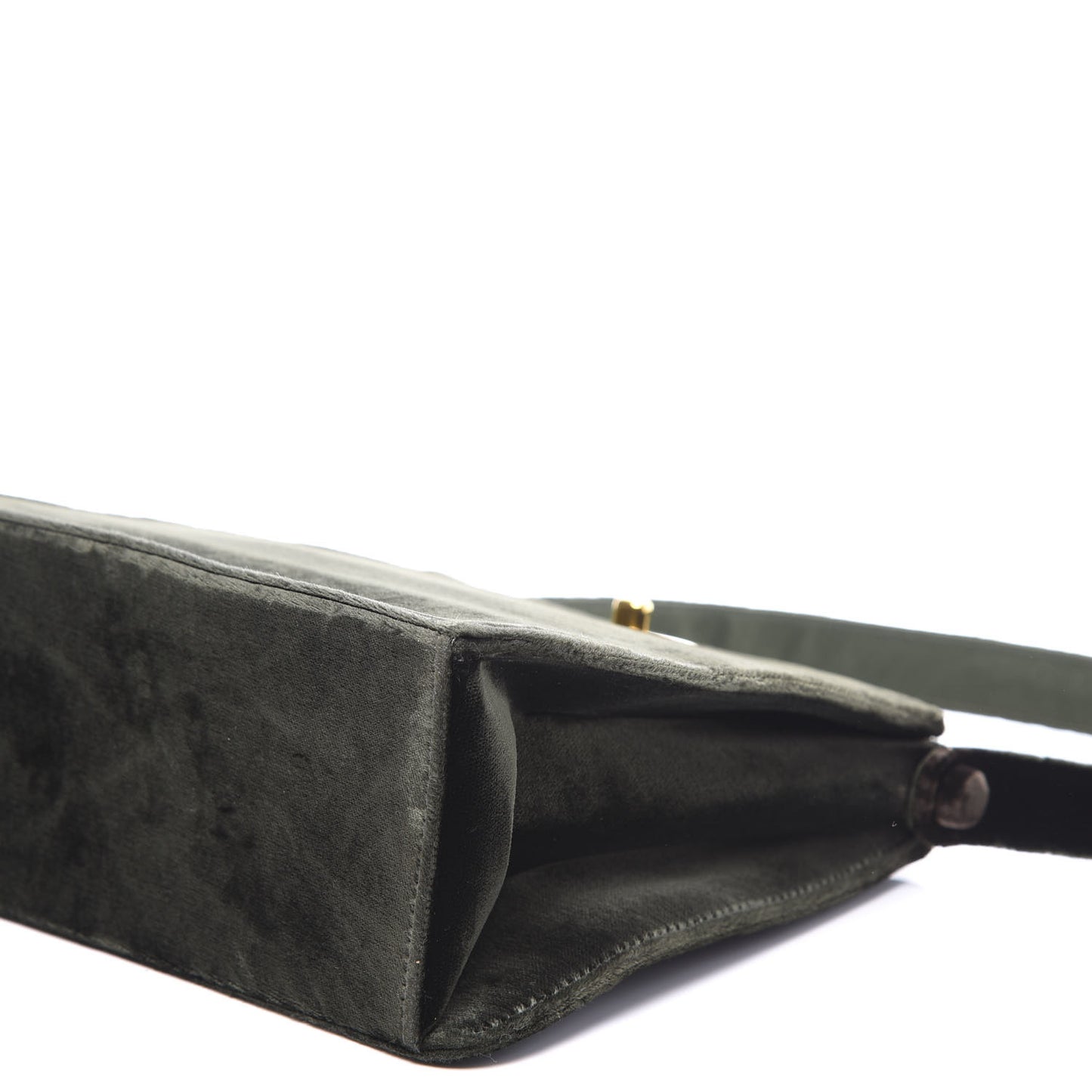 Velvet Top Handle Evening Bag Dark Green